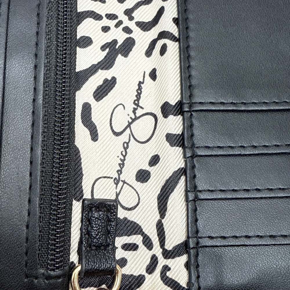 Jessica Simpson Python Print Small Wallet Keychain Black NWOT - Picture 4 of 16